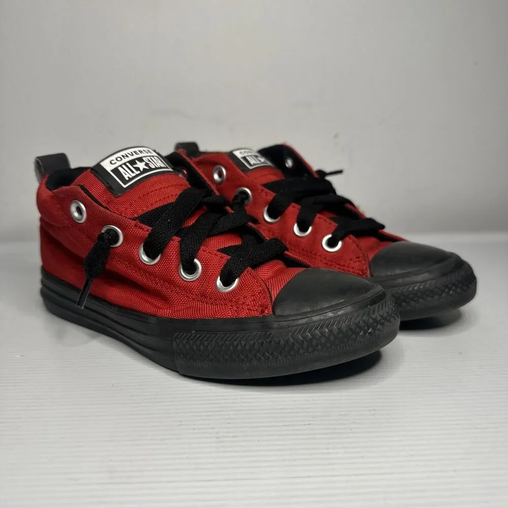 Red And Black Converse Boys Size 13.5Y